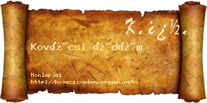 Kovácsi Ádám névjegykártya